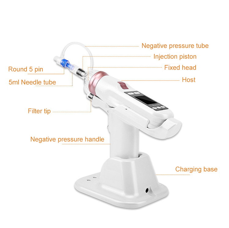 EZ Injector | Portable Gun Injection For Skin Care | Negative Pressure Hydrolifting Device | Skin Tightening and Wrinkle Removal
