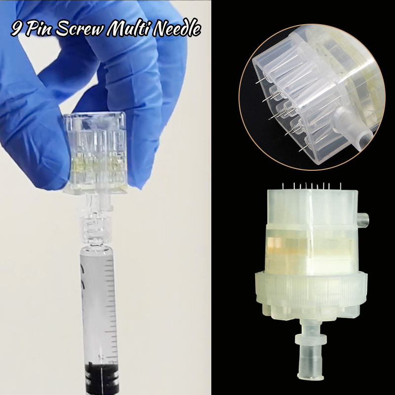 Adjustable 9Pin Screw Multi Needle Negative Pressure Mesotherapy Cosmetic Needle
