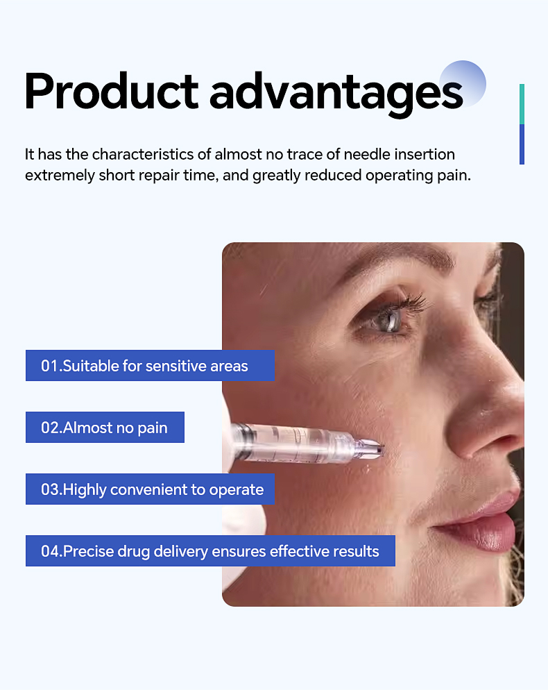 Nanosoft 3pin Microneedle 34G Disposable Sterile Microneedles for Skinbooster Injection