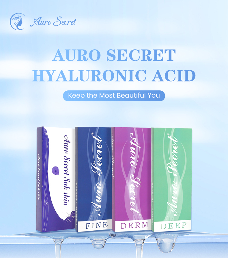 Auro Secret Hyaluronic Acid Filler for Lip Filler Under Eye Nasolabial Folds Cheek Filler