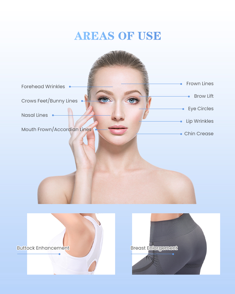 Auro Secret Hyaluronic Acid Filler for Lip Filler Under Eye Nasolabial Folds Cheek Filler