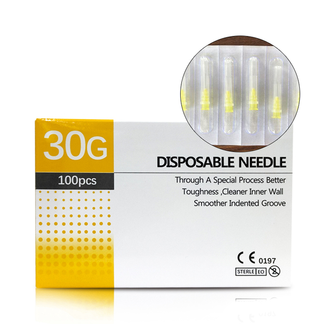 Hypodermic Needles Disposable Microneedles 100units per Pack